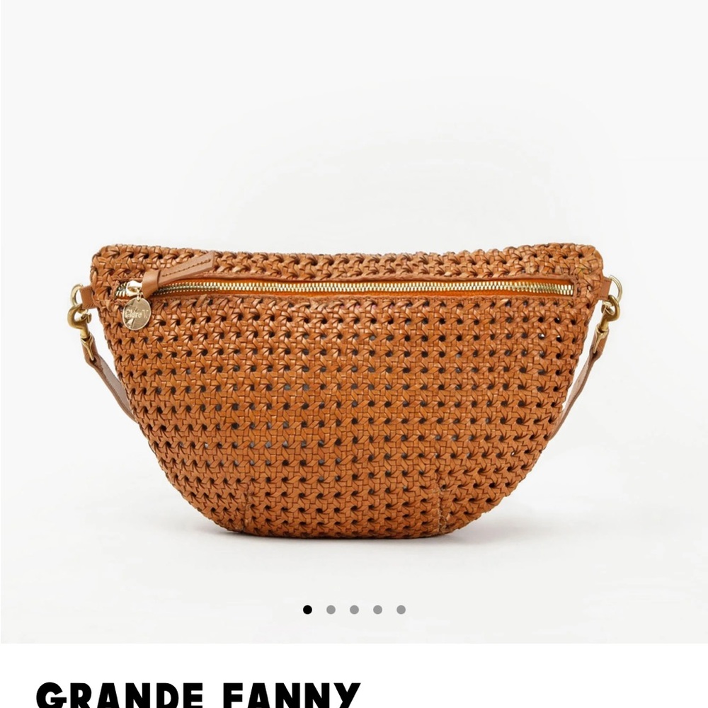 Clare V. Grande Fanny Woven Tan Bag